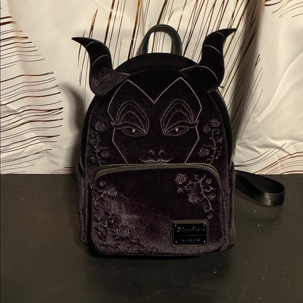 Loungefly Black Velvet Malificent Backpack